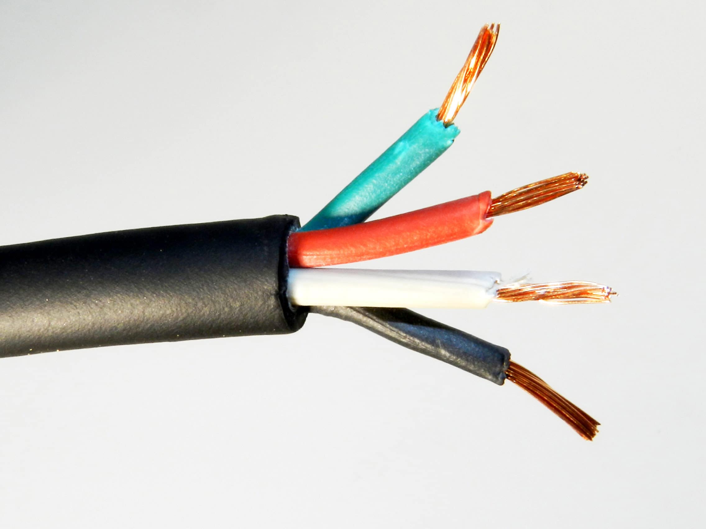 25 ft 18/4 SJOOW SJO SJ SJ00W Black Rubber Cord Outdoor Flexible Wire/Cable 