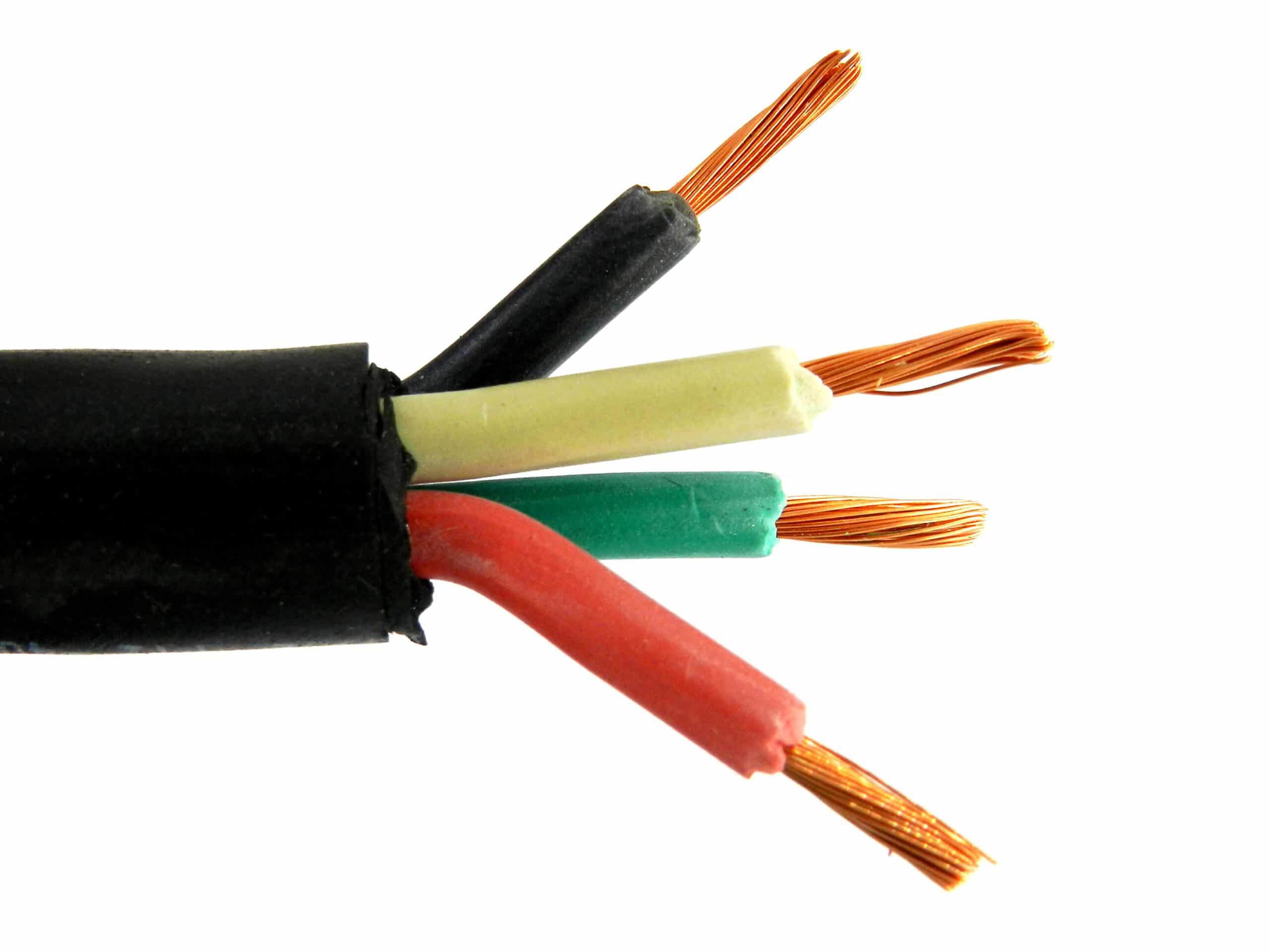 4/4 Cable de alimentación portátil soow Flexible CPE Chaqueta Negro longitudes de 10' a 1000' 